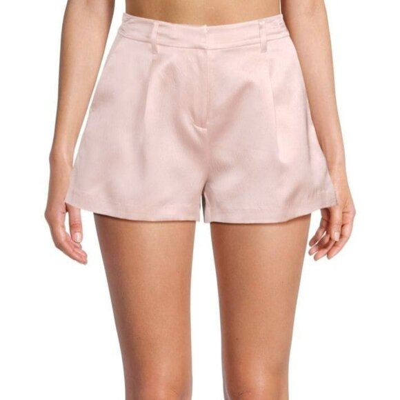 Loveshackfancy Womens Size 00 Pink  Perdita Silk Shorts NEW - Picture 1 of 3